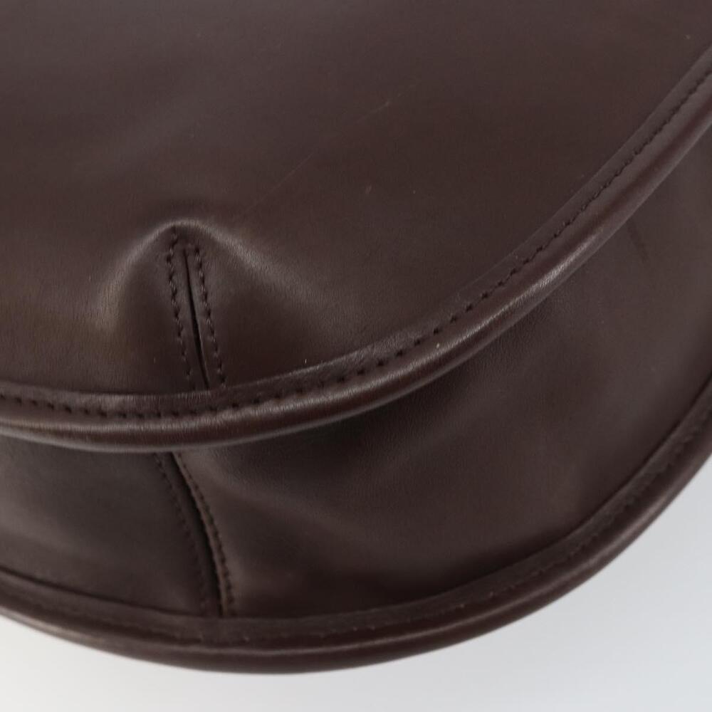 Coach Shoulder Bag Leather Dark Brown Auth 149672 - Picture 15 of 16